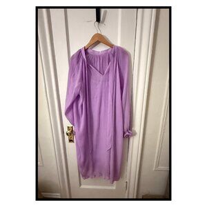 PRETTY LITTLE THING LAVENDER PLEATED LONG SLEEVED DRESS size 22 plus size
